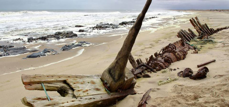 Skeleton Coast Beach in Namibia