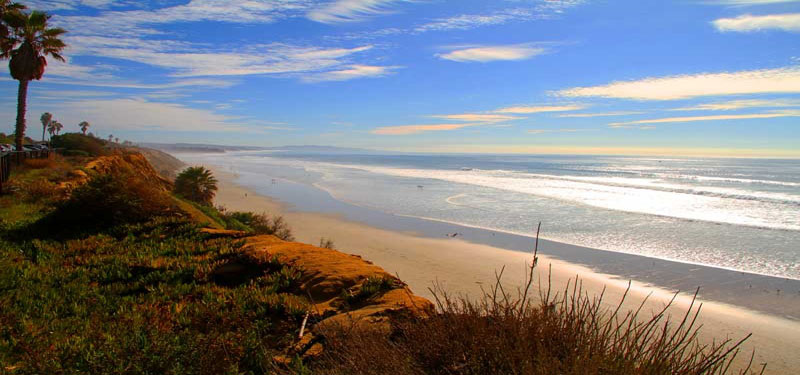 Encinitas Beach in California