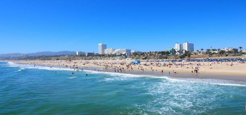 Santa Monica Beach in California