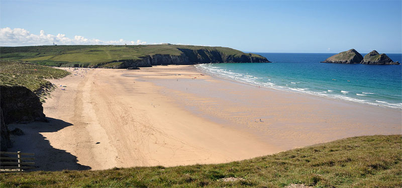 Holywell Bay Beach England