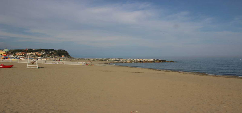 Albissola Marina Beach in Italy