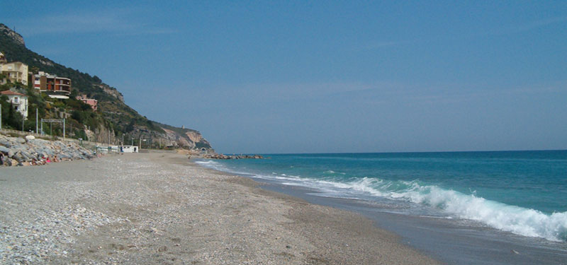 Borgio Verezzi Beach in Italy