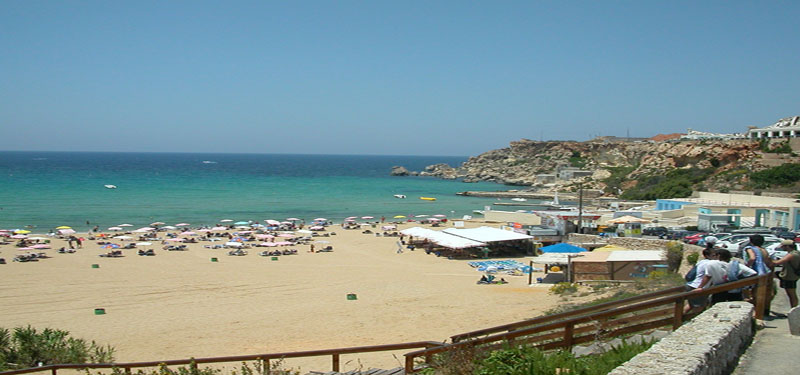 Golden Bay Beach in Malta