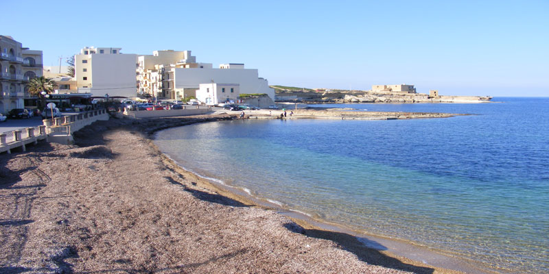 Marsalforn Bay Beach in Malta