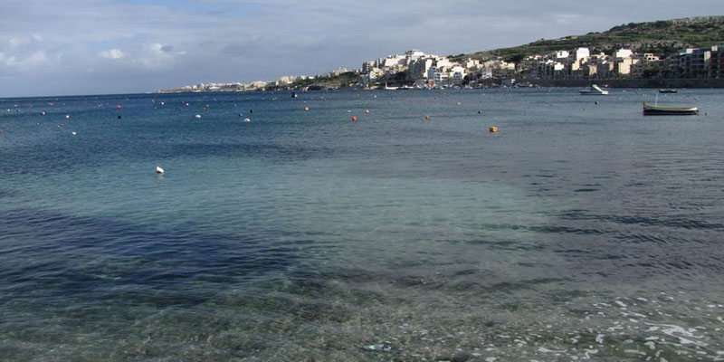 Xemxija Bay Beach in Malta