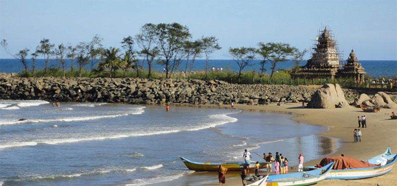 Mahabalipuram Beach in Tamil Nadu