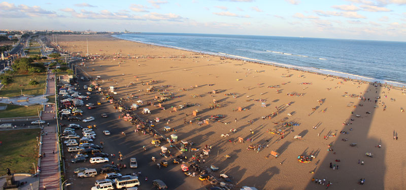 Marina Beach in Tamil Nadu